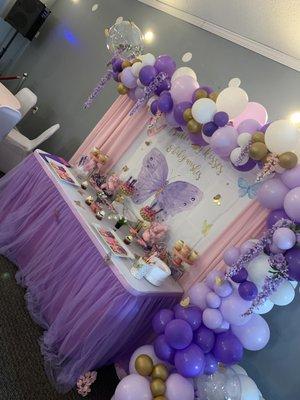 Baby shower sweets table