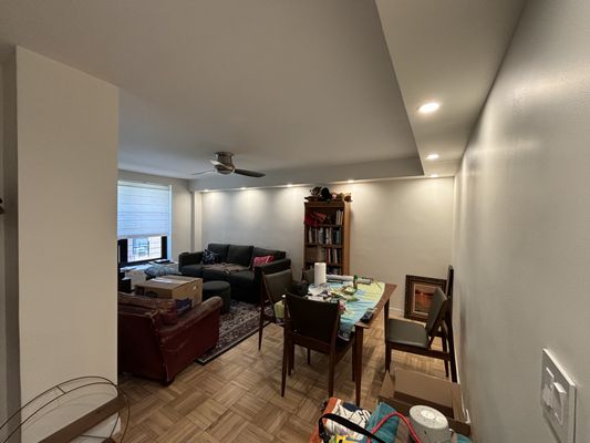 Living Room lights and refinished floor