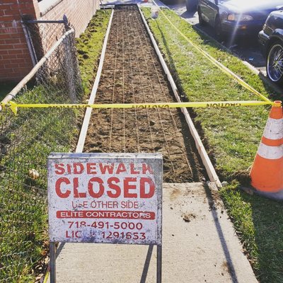 New sidewalk ready to pour