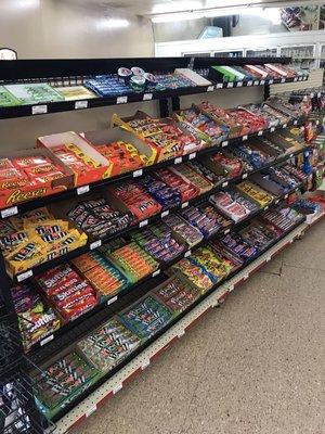 Fully stocked candy inventory!