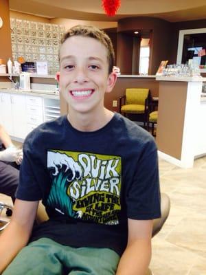 Braces off and his teeth look AMAZING!!!!!