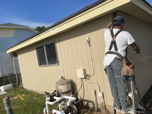 Soffit, Fascia and Siding replacement (in progress)