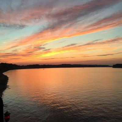 The music starts around sunset and it makes for a beautiful view of the waterfront.