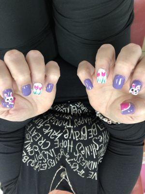 Look at the beautiful job Jin did today on my nails! She is AMAZING! I have been one of her biggest fans for years!