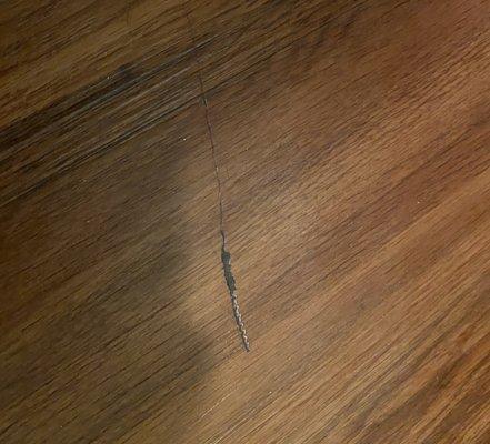 The floor they scratched while moving