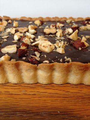 Chocolate Hazelnut Tart with Espresso Ganache