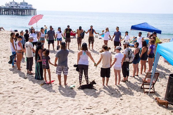 Beach Cleanup Prayer Circle