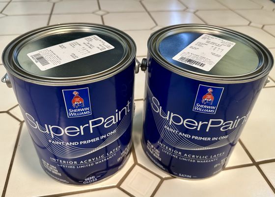 Two gallons of interior SuperPaint