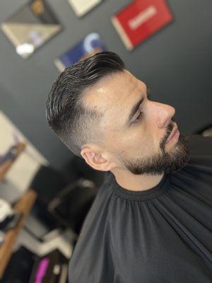 Taper fade and beard trim