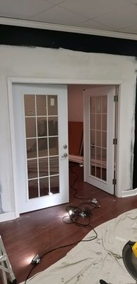 French door install to an office suite.