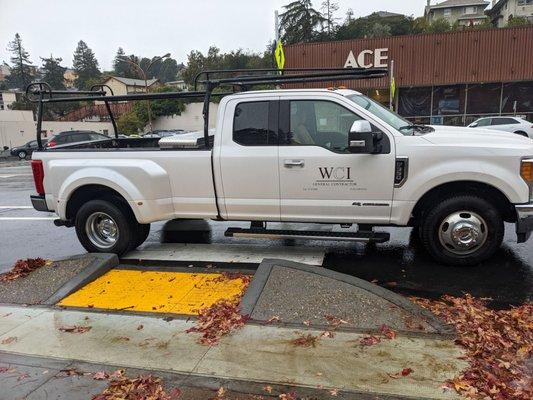 You know they're special when they can park right in the middle of a crosswalk!  Very unsafe, inconsiderate and unprofessional!