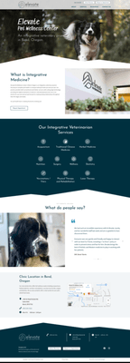 Elevate Pet Wellness Center - custom website design and development