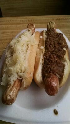 Good solid dogs here....i wish they heated the kraut though.