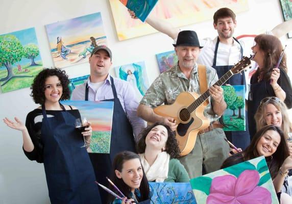 Live music, paints and BYOB what a great night on the town at The Cape Cod Art Bar!