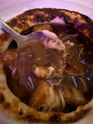 Gravy consistency French onion soup