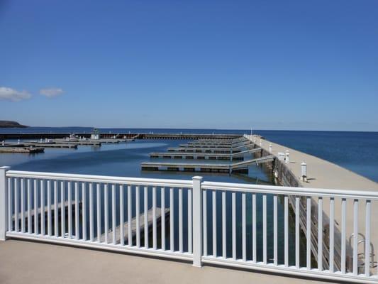 Door County Lakefront of Lake Michigan from Baileys Harbor Cornerstone Pub in Upper Midwest Best Places.