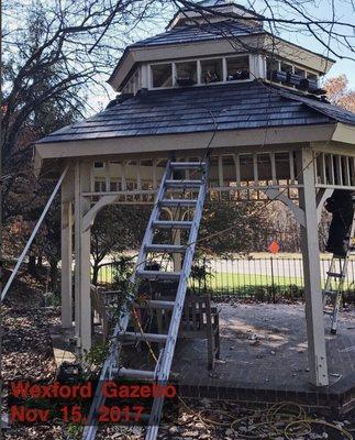 Working on a Gazebo project for a homeowner in Wexford!