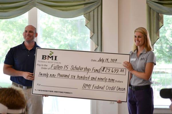 With generous support and donations, we were able to raise $29,699.00 for the Fallen 15 Scholarship Fund.