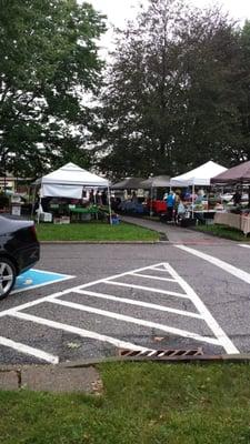 North end of the market on rainy day