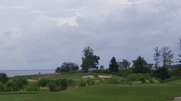 I believe this is number 17 par 3.  Was playing a 179 yards with a cross wind.