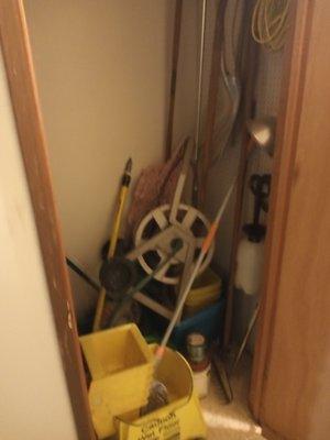 Disorganized utility closet