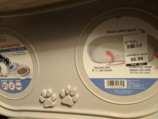 One of my Finds, for Dogs Dishes. Great Price!