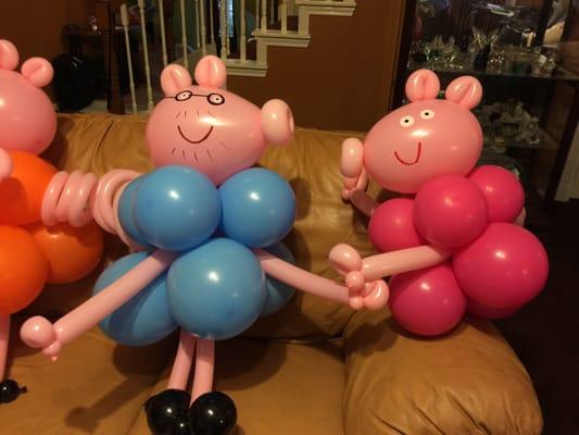 Peppa Pig in balloons