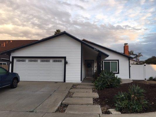 Exterior painting of siding, stucco, and trim, not including garage and screen door, as they will be replaced.