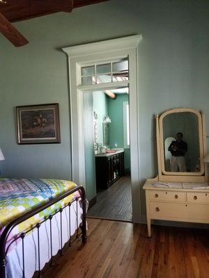 Bathroom addition on Adobe Home-Doorway was previously a window