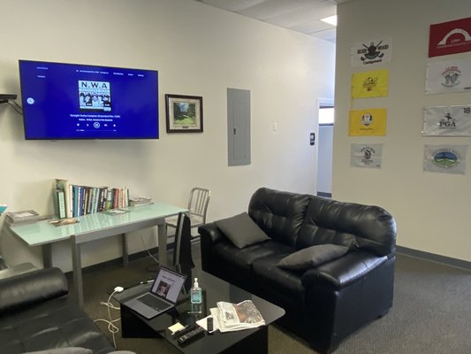 Sitting area and library