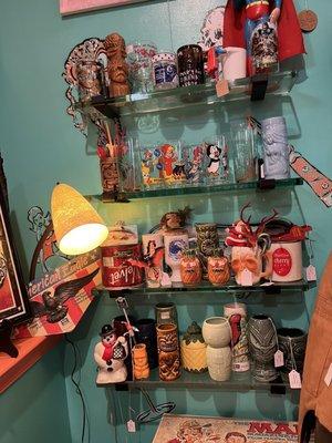 Tiki mugs and barware