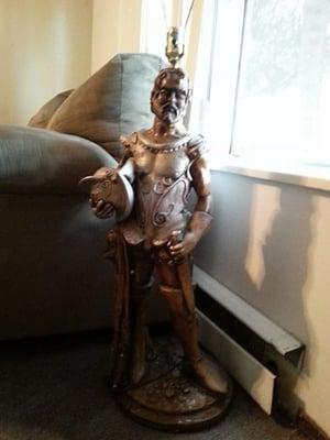 Knight lamp, compliments of the Provo DI.