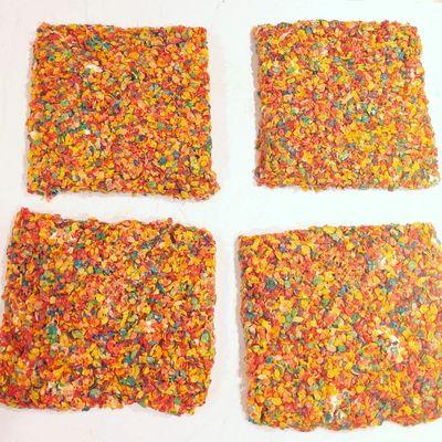 Fruity pebbles marshmallow bars! Call us to make your delivery orders!