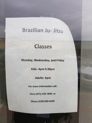 Flyer found posted on window