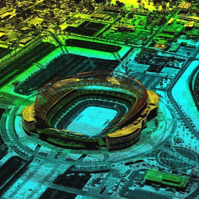 Some awesome LIDAR work at Mile Hi. #aerialsurveysintl