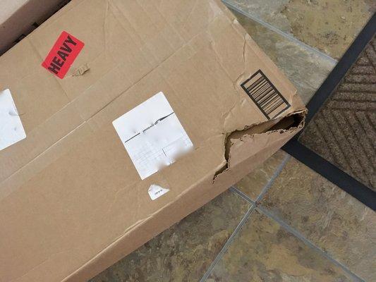 Broken boxes from UPS