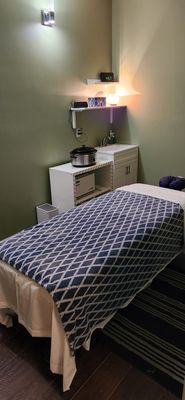 This is one of our cozy and beautiful massage rooms