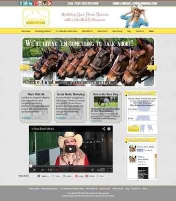 Website redesign project for Yellow Barn Media, Fenton, MI.