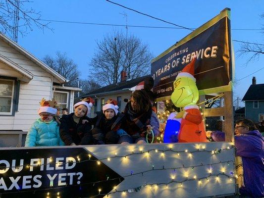 Plymouth's Christmas lights parade.