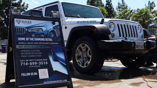 Full Detail Service for Jeep Rubicon! Book now for a spotless shine!