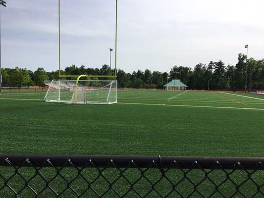 Construction of the football field is finally finished after months!