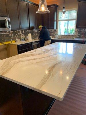 Oliver is so detailed. Western Artisan did an amazing, and we love our new countertops!