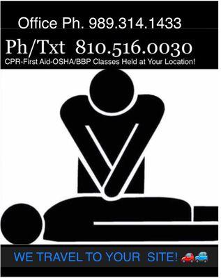 MI CPR 989-314-1433 810-516-0030 Classes at your site!