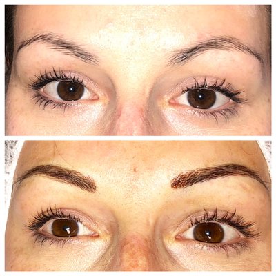 Microbladed eyebrows