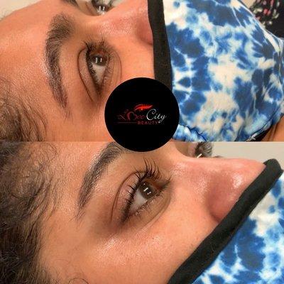 Lash lift and tint