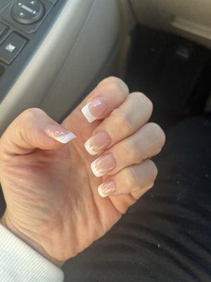 Acrylic + dip French manicure