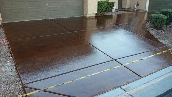 Stained concrete