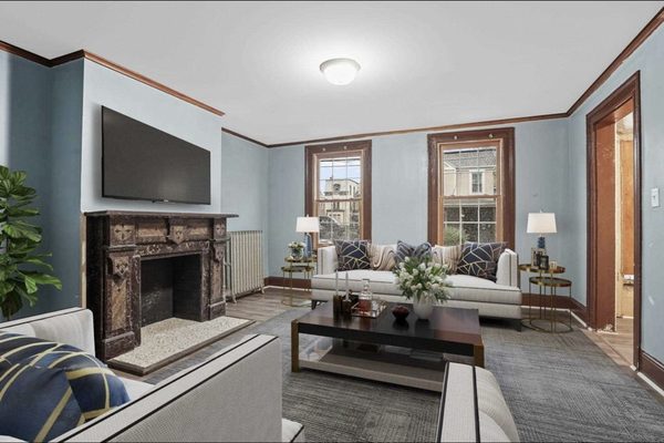 Living room of a 3 Bedroom 2 Bath single family home on Chambers Street, Newburgh, NY.