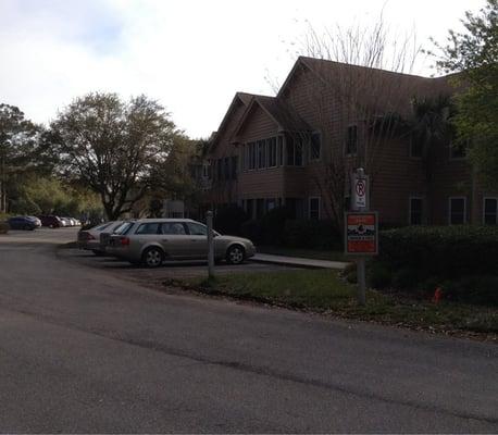 Some of the apartment buildings.