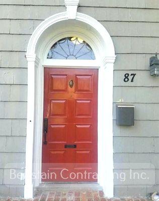 Front Door Repair/Restoration & Detailed Painting on Door Trim.